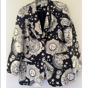 Vintage Paolo Santini 100% silk print blazer - Size 10 - Circa 80’s - Unworn